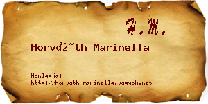 Horváth Marinella névjegykártya